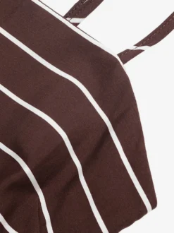 Robe longue de vacances à rayures débardeur maxi col carré dos élastiqué coupe ample et fluide robe d'été