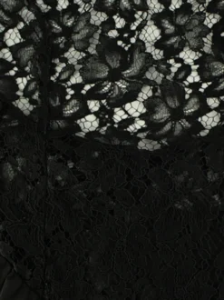 Robe longue dos nu en dentelle transparente patchwork pour femme - Robe sirène moulante noire sexy - Robe de soirée d'été formelle 2026