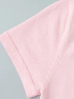 Robe longue en maille rose pâle à col V pour femme style élégant au quotidien