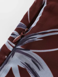 Robe longue moulante rétro à manches longues et imprimé floral coupe ajustée collection 2026