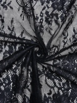 Robe longue noire sans manches à col rond bicolore Daily Dresses pour femme