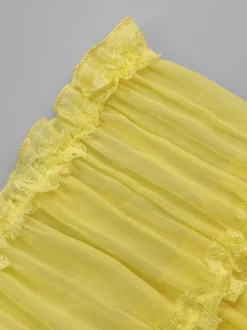 Robe longue plissée dos nu à col halter pour femme - Robe d'été bohème à volants sans manches et froncée dans le dos - Idéale pour la plage - Événement estival 2026