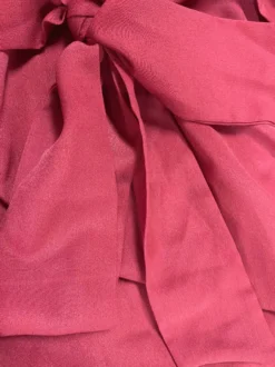 Robe longue portefeuille rose poudré pour femme - Élégante robe longue fendue sur la cuisse et décolleté en V - Tenue d'invitée pour un mariage d'été à la plage 2026