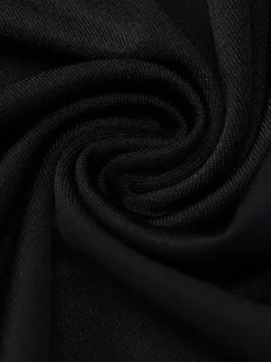 Robe midi de soirée noire sans manches transparente sexy semi-formelle