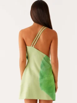 Robe midi à imprimé floral dos nu lacé en mousseline chic avec col orné sans manches