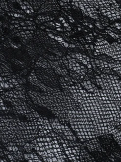 Robe mini en dentelle froncée pour femme - Robe moulante noire à épaules dénudées - Idéale pour les soirées en club du printemps 2026