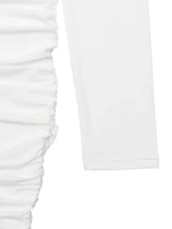 Robe mini froncée moderne à décolleté en V profond pour femme 2026
