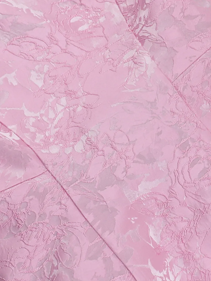 Robe mini Jacquard Coquette pour femme - Barbiecore avec grand nœud dans le dos sans manches coupe trapèze - Tenues de fête d'anniversaire d'été 2026