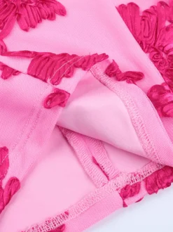 Robe moulante à bretelles spaghetti et motifs floraux pour femme - Mini-robe sexy - Tenue idéale pour une soirée d'été en club (collection 2026)