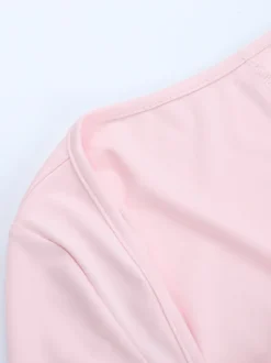 Robe moulante Coquette pour femme - Rose pastel manches longues buste froncé - Tenue idéale pour un brunch printanier ou une soirée en amoureux (collection 2026)