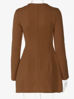 Robe moulante minimaliste à manches longues pour femme 2026