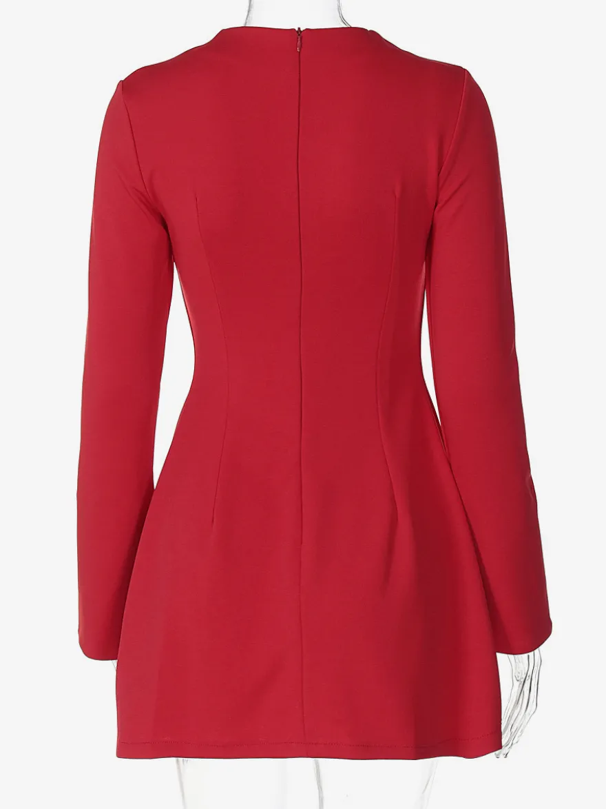 Robe moulante minimaliste à manches longues pour femme 2026