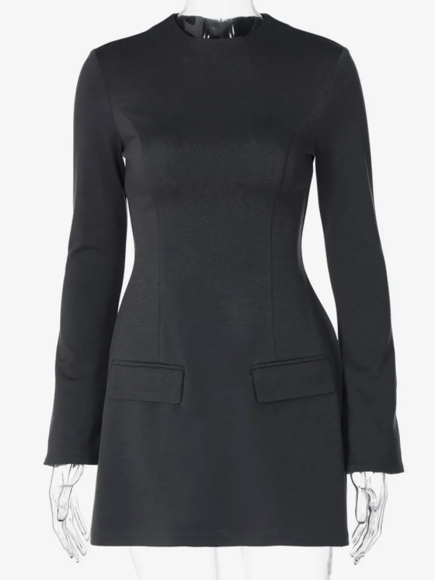 Robe moulante minimaliste à manches longues pour femme 2026
