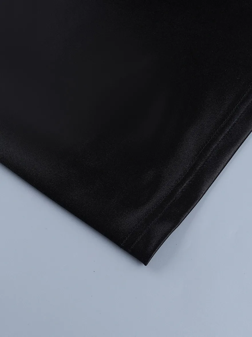 Robe moulante noire mini pour femme - Dos nu blanc avec nœud et traîne - Robe de soirée d'anniversaire sexy sans bretelles pour l'été 2026