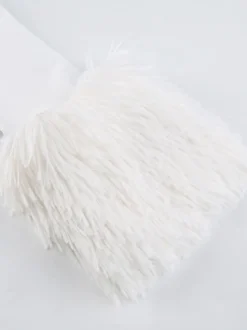 Robe Moulante Noël à Capuche avec Manches Longues Coupe Cintrée Unicolore