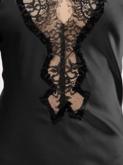 Robe romantique en mousseline noire pour les occasions spéciales