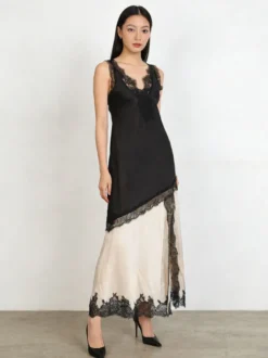 Robe romantique en mousseline noire pour les occasions spéciales