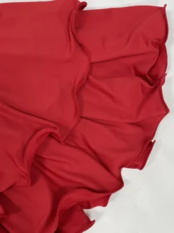 Robe rose élégante à petits boutons volants manches longues col en V et manches évasées idéale pour un rendez-vous galant.