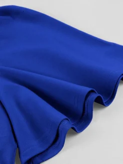 Robe rétro swing pour femme col en V froncée sur le devant boutons décoratifs manches papillon collection 2026
