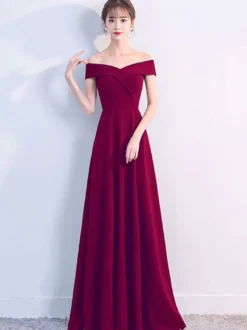 Robes De Soirée Robe Semi-formelle Blanche À Col Bateau Robe Longue