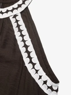 Robes de vacances maxi sans manches bustier rétro marron