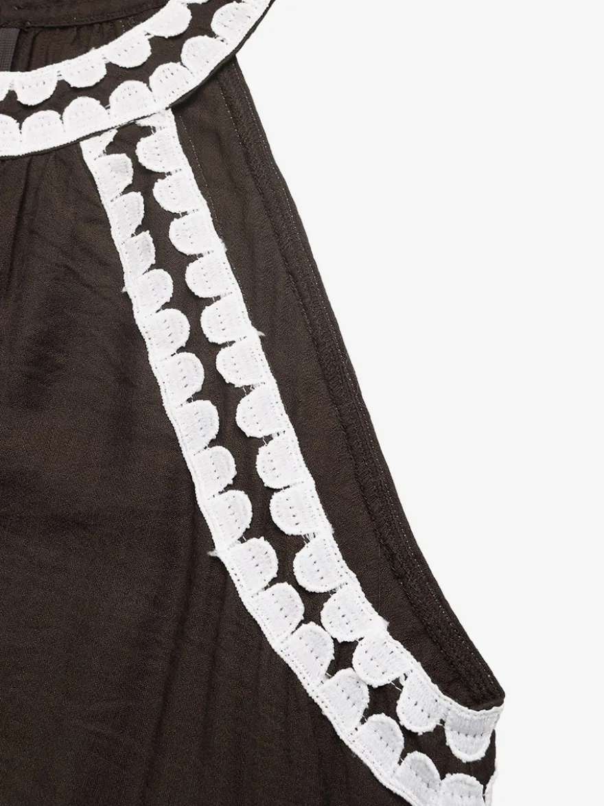 Robes de vacances maxi sans manches bustier rétro marron