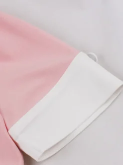Robe trapèze vintage années 50 à imprimé fruits col contrastant manches bouffantes et ceinture