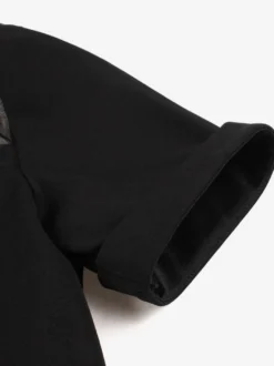 Robe trapèze vintage années 1950 pour femme col contrastant en résille fermeture boutonnée sur le devant