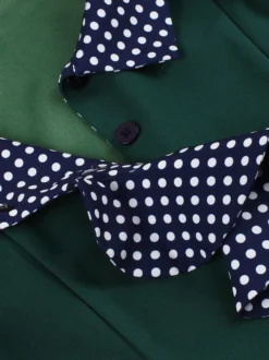 Robe vintage pour femme style années 1950 robe trapèze à pois col et nœud papillon robe midi idéale pour un tea party.
