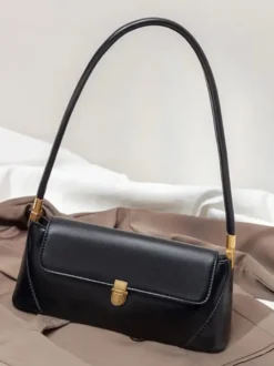 Sac Baguette en similicuir pour femme sac à bandoulière fin 2026