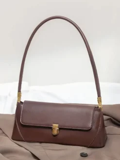 Sac Baguette en similicuir pour femme sac à bandoulière fin 2026