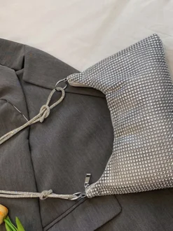 Sac à bandoulière en strass Sac à main brillant pour femme 2026