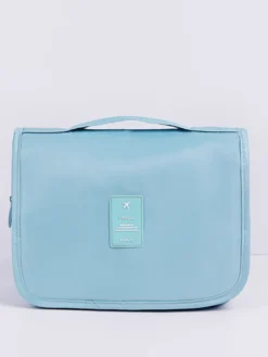 Sac de rangement de voyage étanche avec crochet trousse de toilette portable de grande capacité pour femmes