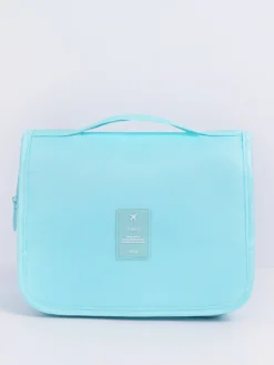 Sac de rangement de voyage étanche avec crochet trousse de toilette portable de grande capacité pour femmes