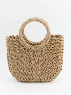 Sac à main en paille pour femme idéal pour les vacances ou la plage 2026