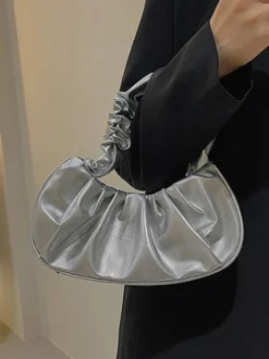 Sac à main en similicuir avec sac nuage plissé pour femme 2026