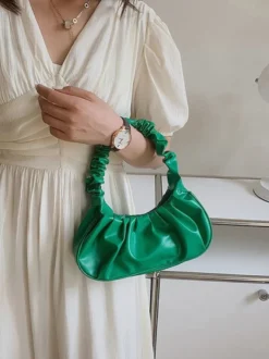 Sac à main en similicuir avec sac nuage plissé pour femme 2026