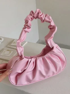 Sac à main en similicuir avec sac nuage plissé pour femme 2026