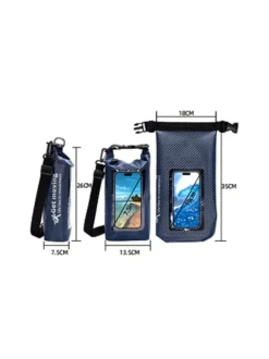 Sac étanche à double compartiment avec fenêtre transparente pour téléphone à l'avant