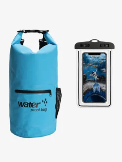 Sac étanche 2 en 1 avec poche extérieure zippée et sac étanche assorti pour téléphone