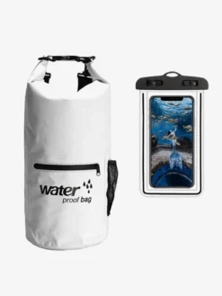 Sac étanche 2 en 1 avec poche extérieure zippée et sac étanche assorti pour téléphone