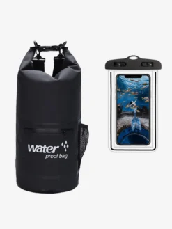 Sac étanche 2 en 1 avec poche extérieure zippée et sac étanche assorti pour téléphone
