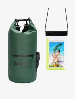 Sac étanche 2 en 1 avec poche extérieure zippée et sac étanche assorti pour téléphone