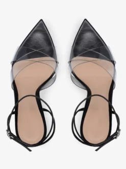 Sandales à talons hauts couleur chair bout ouvert chaussures habillées à talons aiguilles transparents