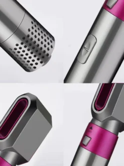 Sèche-cheveux professionnel 5 en 1 ensemble de brosses à friser bigoudi outil de coiffure