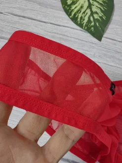 Slip transparent en maille fine pour homme taille basse avec poche éléphant respirant et sexy.
