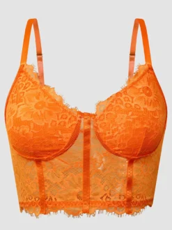 Sous-Vêtements Corset à Bretelle Tops Pour Femme Bustiers Lingerie Noir Sexy En Dentelle