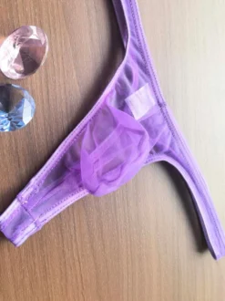 Sous-vêtements pour hommes culotte sexy noire transparente string