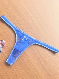 Sous-vêtements pour hommes culotte sexy noire transparente string