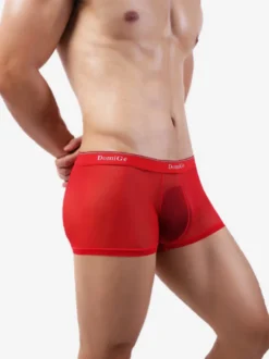 Sous-vêtements pour hommes slips boxers transparents en maille noire à imprimé floral.